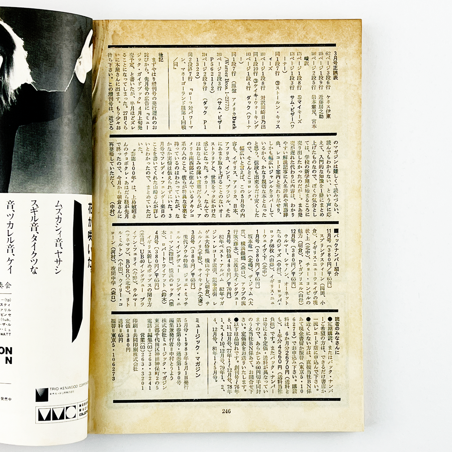 MUSIC MAGAZINE No.190 - 1983.5